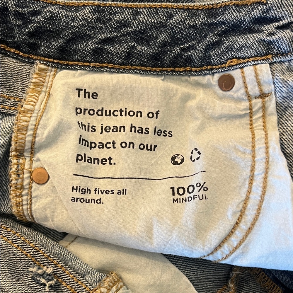 PacSun Women's Patchwork Blue Denim Jeans - Picture 5 of 8